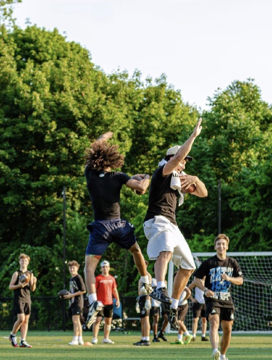 Athletes competing for the ball at a GSGR training session